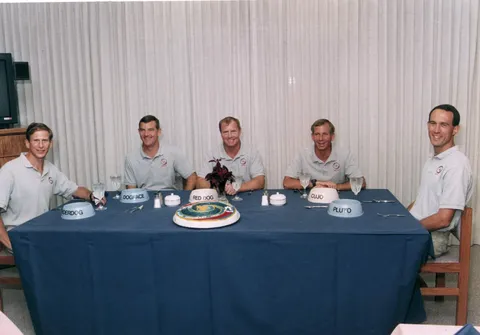 STS 69 preflight breakfast