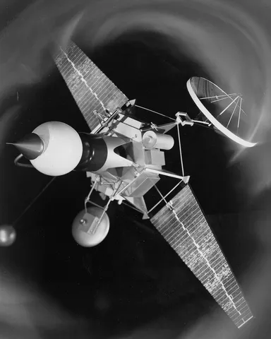 Artist' vision of Ranger 3 traveling through space