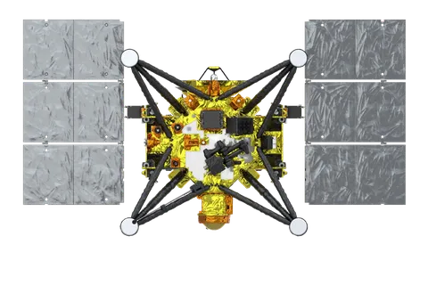 bottom view of the MMX spacecraft (-Z side)