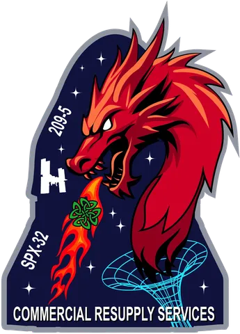 NASA's insignia for CRS-32, SpaceX's 12th flight under NASA's Commercial Resupply Services-2 contract in support of the International Space Station