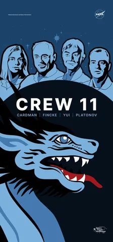 SpaceX Crew 11 Commercial Crew Poster, Mobile Wallpaper