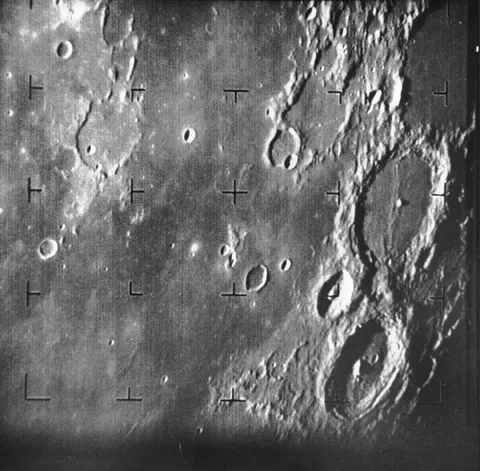 First spacecraft picture of the Moon