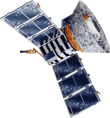 Artist's concept of the Cosmic Background Explorer spacecraft.