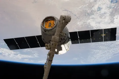 Capture of CRS 3 Dragon at ISS