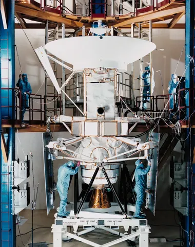Documentary view of the Magellan spacecraft during checkout at Martin Marietta Denver