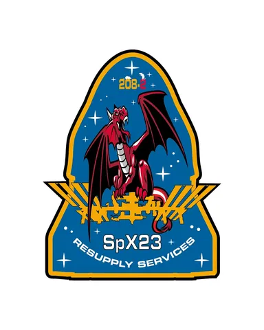 The NASA insignia for SpaceX's CRS-23 (SpX 23) resupply mission to the International Space Station. The flight marks the third use of Dragon 2 in its…