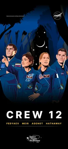 SpaceX Crew 12 Commercial Crew Poster, Mobile Wallpaper