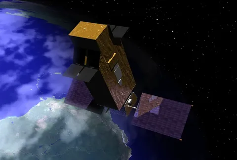 The “Far Ultraviolet Spectroscopic Explorer” (in short FUSE) over earth in its orbit.