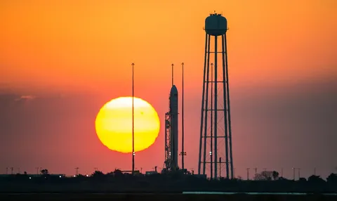 Antares Rocket at Sunrise, October 26, 2014