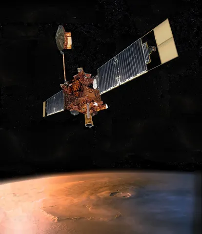 Artist concept of the Mars Global Surveyor.