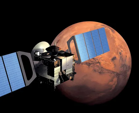 Artist's impression of ESA's Mars Express.
