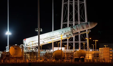 Antares CRS Orb 3 raised at Pad 0A