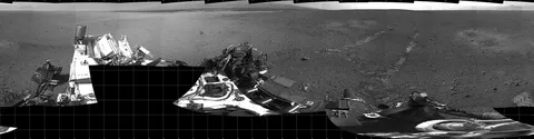 Curiosity's first tracks on Mars