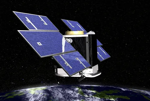 Artist concept of the CloudSat satellite