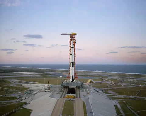 Aerial view of the Apollo 8 Saturn V