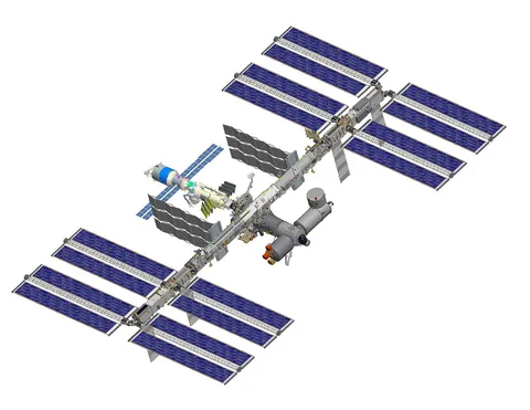 JSC2006-E-33316 (August 2006) --- Computer-generated artist's rendering of the International Space Station after flight STS-119/15A.