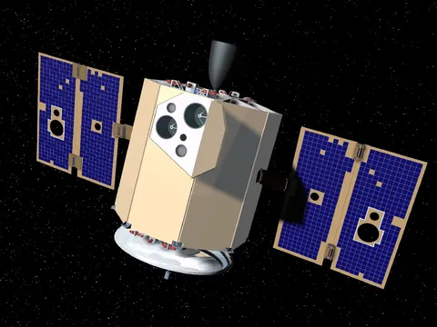 Artist's conception of the Naval Research Laboratory spacecraft Clementine.