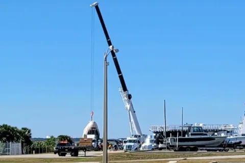 Dormant since the NASA Shuttle Program, Hangar AF Wharf reactivates with retrieval of CRS 26 capsule
