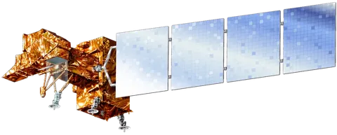 Artist's rendering of Landsat 7 against transparent background.