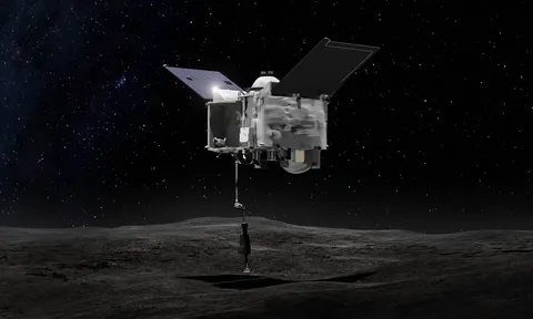Artist's concept of OSIRIS REx TAGSAM in operation