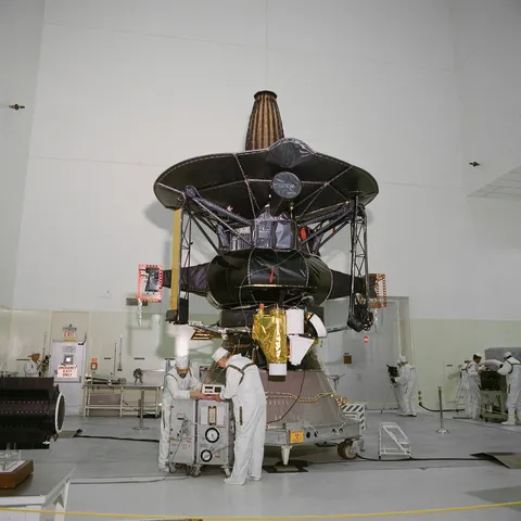 STS 34 Galileo processing at KSC's SAEF 2 planetary spacecraft facility