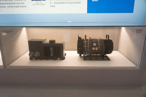 Chinese spaceflight payloads displayed at the National Museum of China.