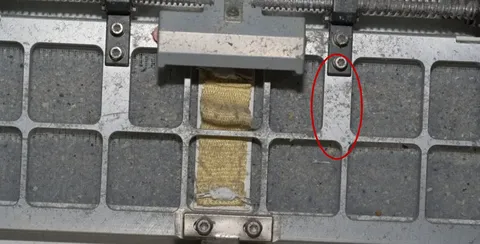 jsc2025e036186 (4/4/2025) --- A Bacterial Filter Element (BFE) on the International Space Station with an accumulated layer of dust.