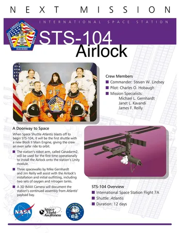 STS-104 Mission Poster "Airlock"