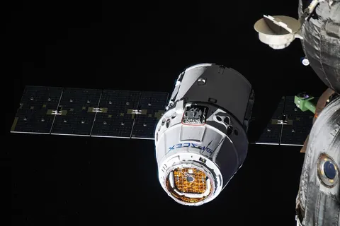 SpaceX CRS 8 Dragon approaches the ISS
