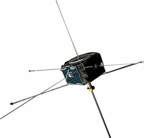 Image of one of the five THEMIS spacecraft with transparent background.