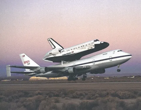 STS 66 Atlantis 747 SCA Ferry Flight Morning Takeoff for Delivery to Kennedy Space Center, Florida