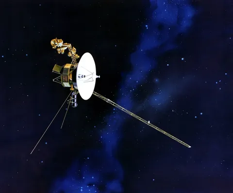 The Voyager spacecraft, fully assembled