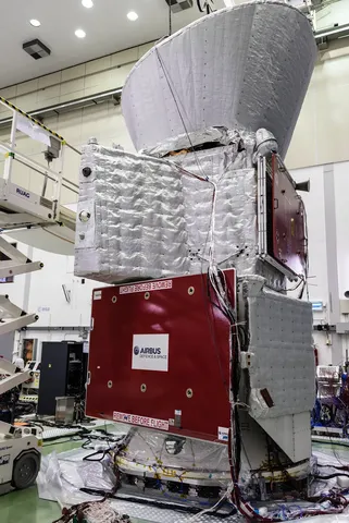 BepiColombo stack with sunshield