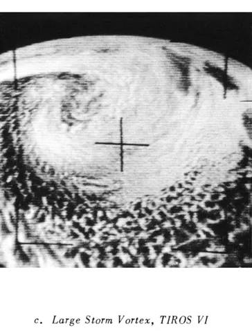 A large storm vortex imaged by TIROS VI.