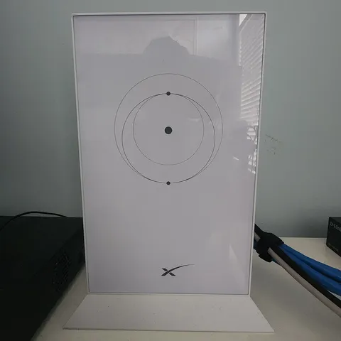 A white Starlink router