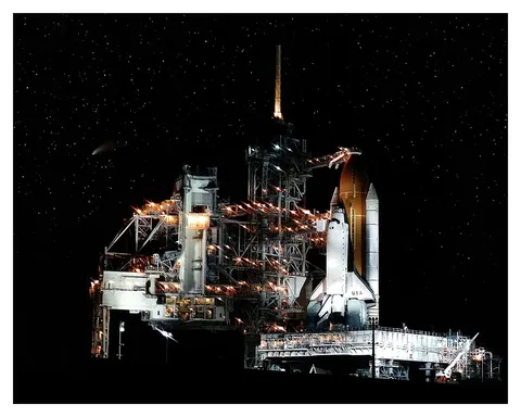 Space Shuttle Columbia and Comet Hale Bopp