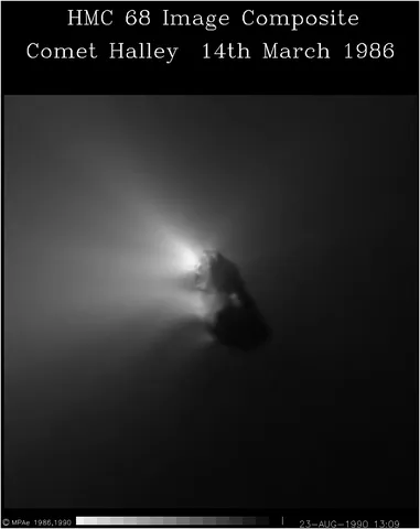 Comet Halley close up