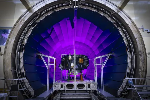 NASA’s IMAP mission was loaded into NASA Marshall’s XRCF thermal vacuum chamber where the spacecraft will undergo testing such as dramatic…