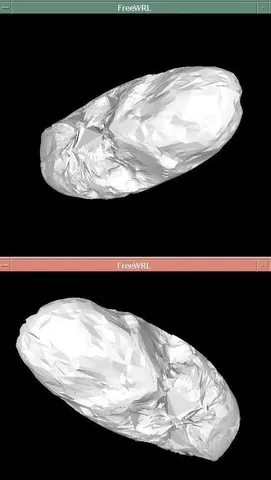 3D model of Asteroid 433 Eros generated with data from the Near Earth Asteroid (NEAR), X-ray and Gamma-ray Spectrometer (XGRS) using Christine's…