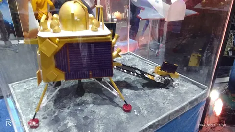 model of the vikram lander and the pragyaan rover